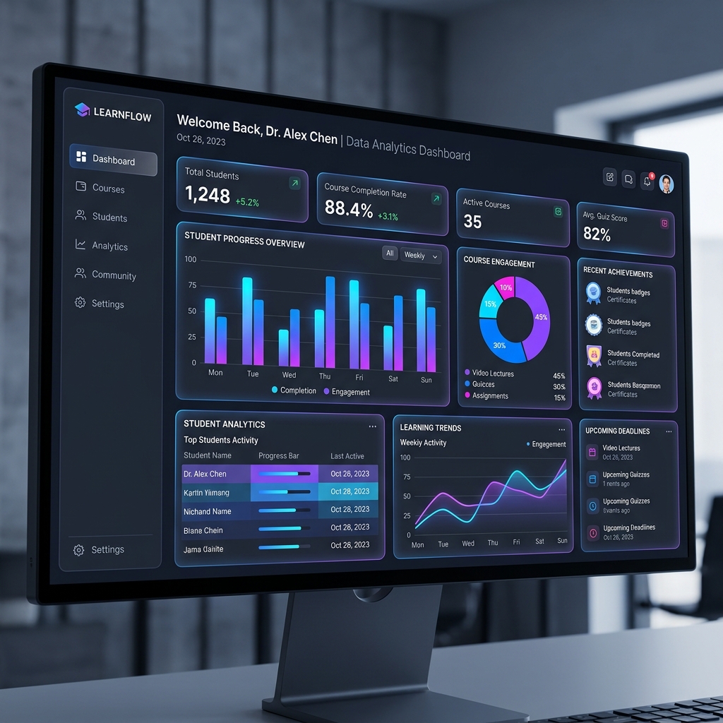 Skillpana LMS Interactive Dashboard Mockup